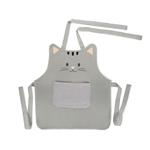 Delantal gato blanco infantil | BAL0490