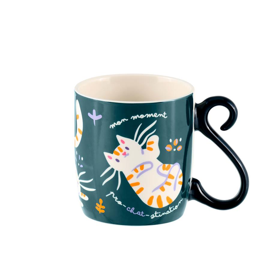 Taza gato verde azul | DLP165