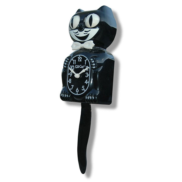 Reloj fashion de gato negro